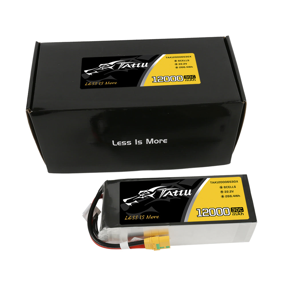 Tattu 12000 mAh 22,2 V 30C 6S1P UAV Lipo-Akkupack mit XT90-Stecker