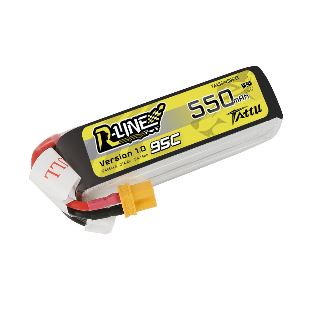 Tattu R-Line 550 mAh 14,8 V 4S1P 95C Lipo-Akku mit XT30