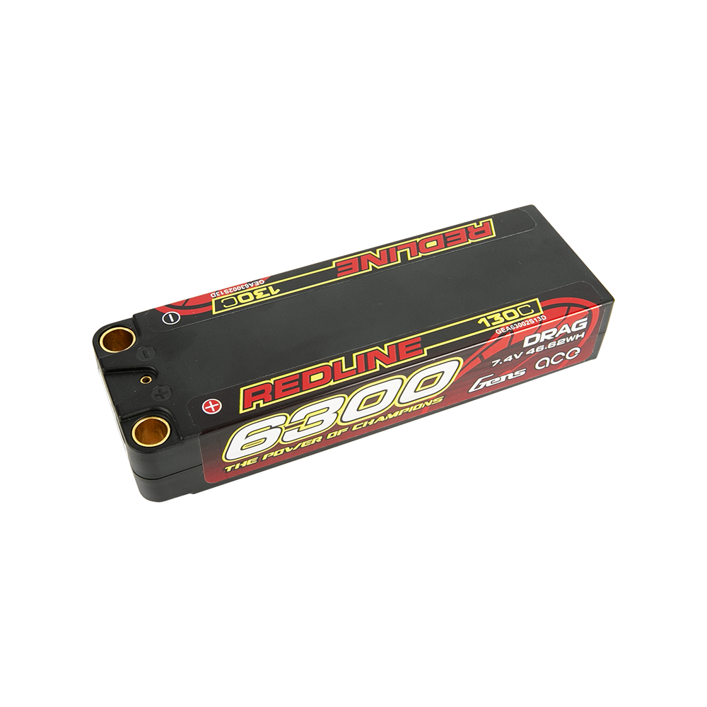 Gens ace Redline Series 6300mAh 7.4V 130C 2S2P HardCase 70# LiPo Battery Gens ace Redline Series 6300mAh 7.4V 130C 2S2P HardCase 70# LiPo Battery