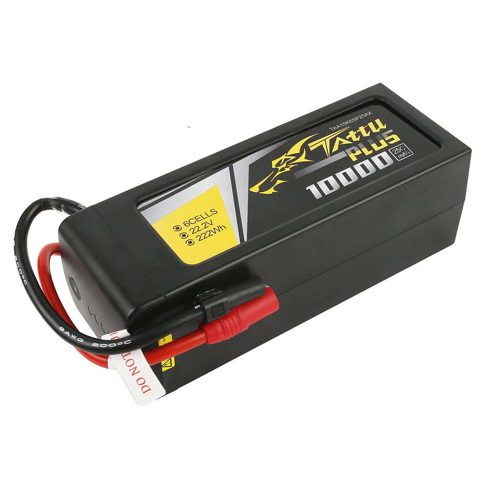 Tattu Plus 10000mAh 22.2V 25C 6S1P Lipo Battery Pack with AS150+XT150 plug