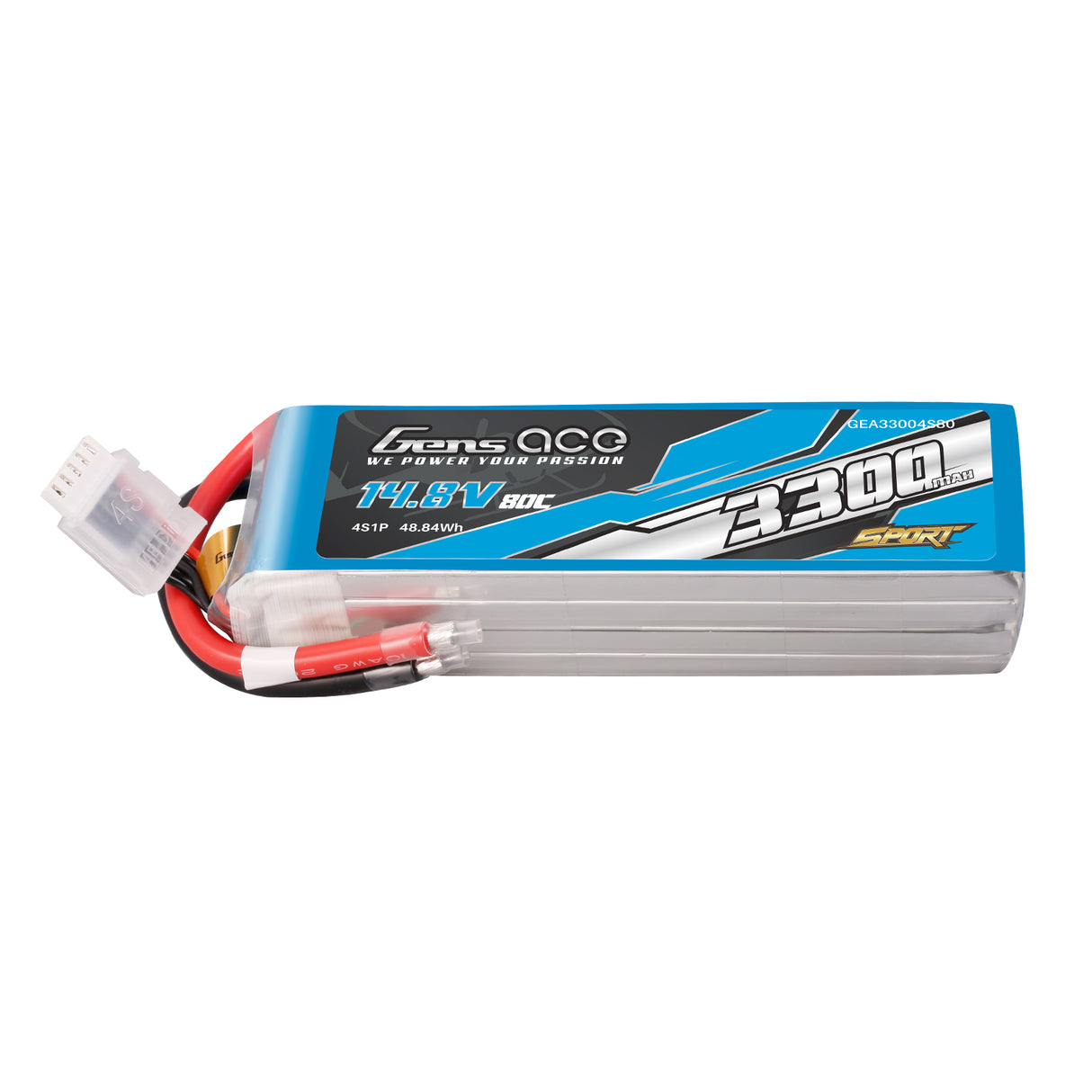 Gens ace 3300mAh 14.8V 80C 4S1P Lipo Battery Pack ( F5B )