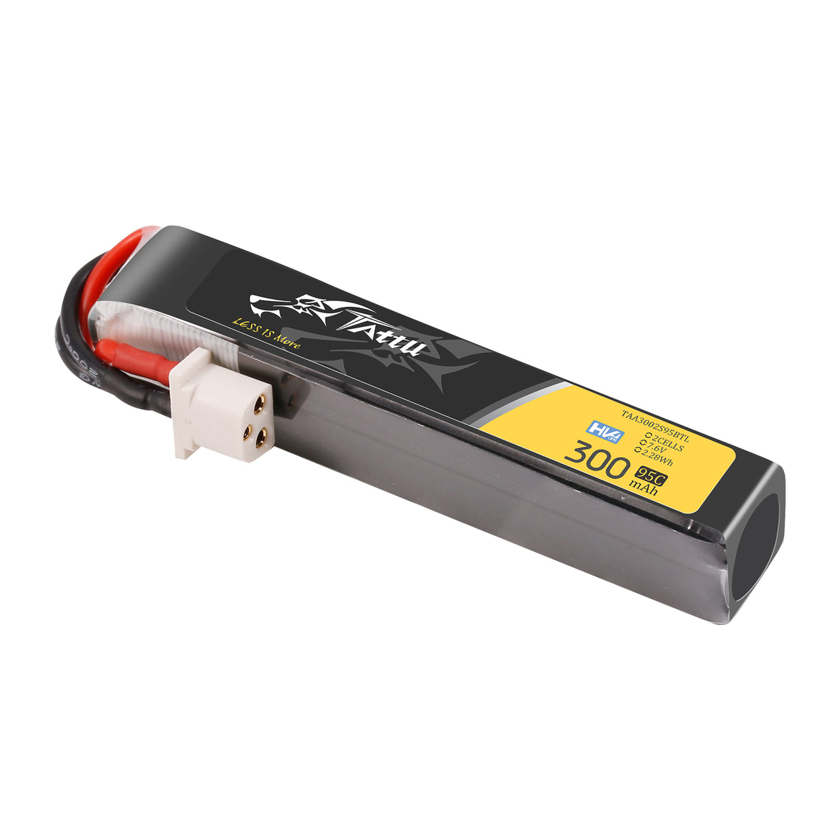 Tattu 300mAh 2S 95C 7.6V HV Lipo Battery with BT3.0 Plug