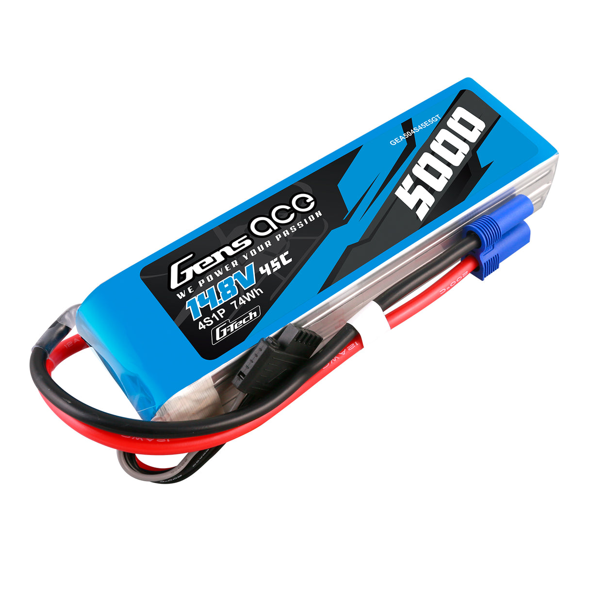 Gens ace G-Tech 5000 mAh 14,8 V 45 C 4S1P Heli Lipo Akku mit EC5 Stecker