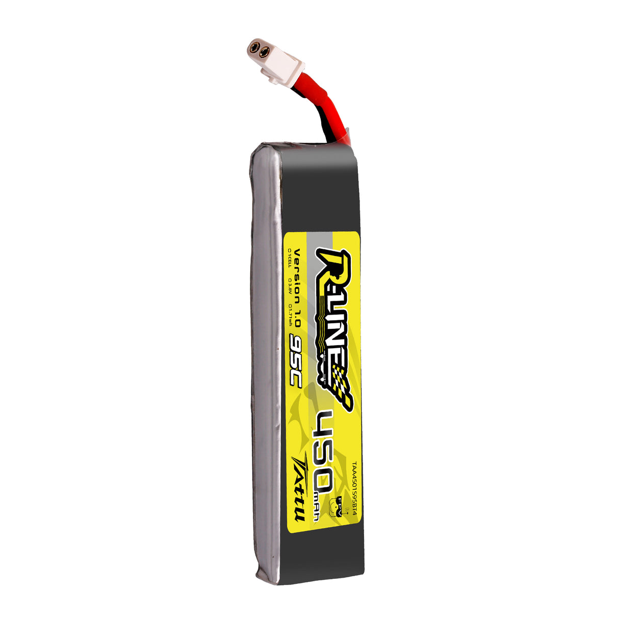Tattu R-Line 450mAh 3.8V 1S1P 95C Lipo Battery  with  BT2.0 Plug