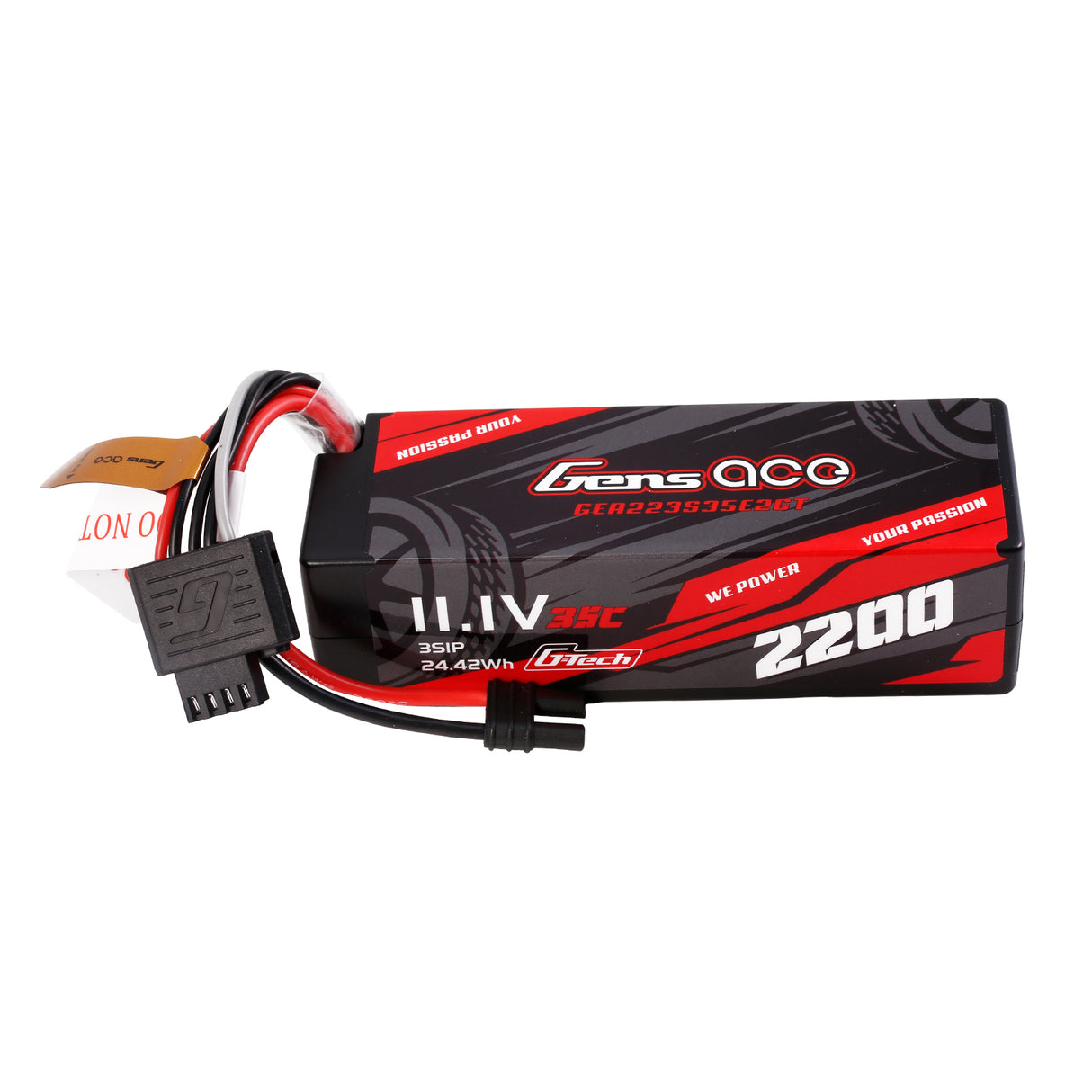 Gens ace 2200mAh 11.1V  3S1P 35C Lipo Battery Pack with IEC2 plug