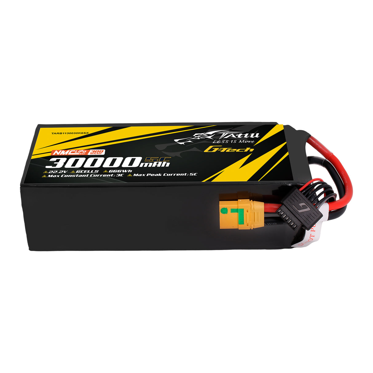 Tattu Semi-solid State 30000mAh 5C 22.2V 6S1P G-Tech Lipo Battery Pack with XT90S-F