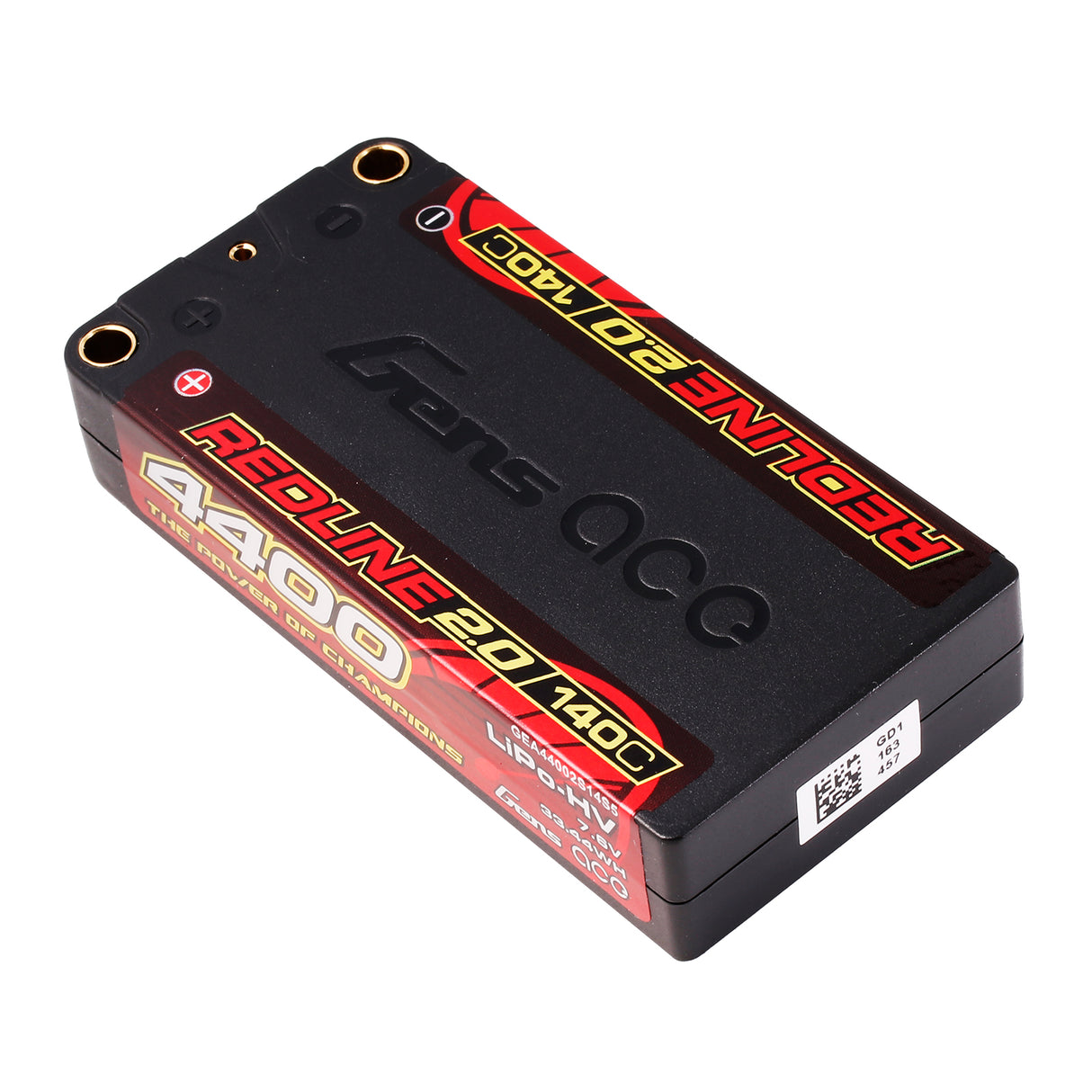 Gens ace Redline 2.0 Series 4400mAh 7.6V 140C 2S1P HardCase HV Lipo Battery Pack with Hardcase 111#