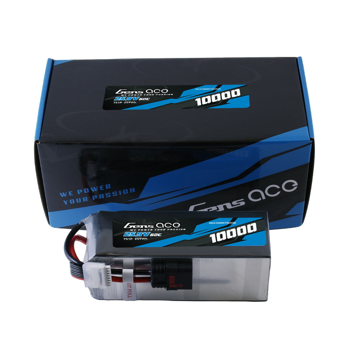 Gens Ace  10000mAh 25.9V 60C 7S1P Battery Pack with QS8 Plug