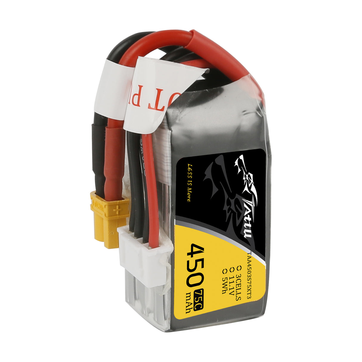 Tattu 450mAh 3S1P 11.1V 75C Lipo Battery Pack with XT30
