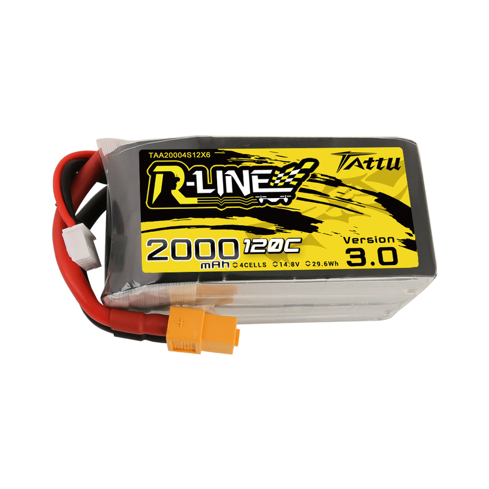 Tattu R-Line Version 3.0 2000 mAh 14,8 V 120C 4S1P Lipo-Akkupack mit XT60-Stecker