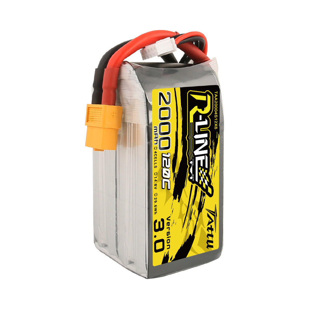 Tattu R-Line Version 3.0 2000 mAh 14,8 V 120C 4S1P Lipo-Akkupack mit XT60-Stecker