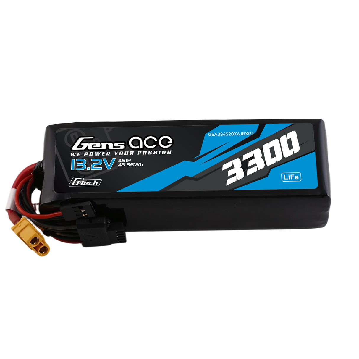 Gens ace Mini G-Tech 3300mAh 13.2V 4S 20C Li-Fe Battery with XT30 for Receiver