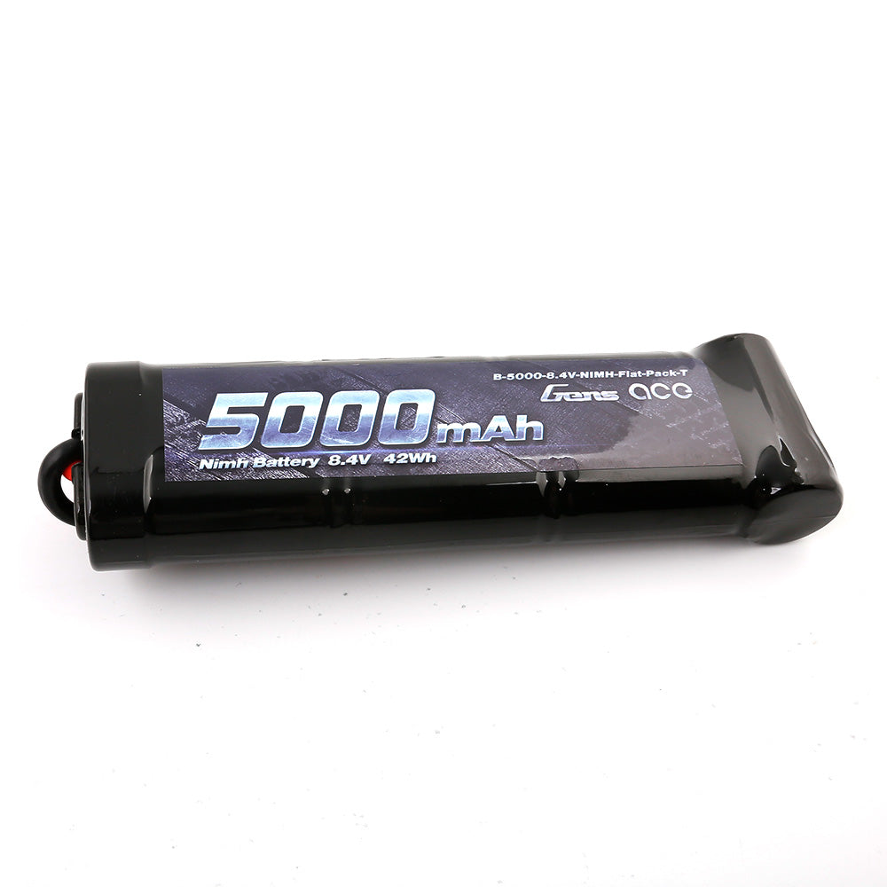 Gens ace 5000mAh 8.4V 7-Cell NiMH Flat Battery Pack with T plug Gens ace 5000mAh 8.4V 7-Cell NiMH Flat Battery Pack with T plug