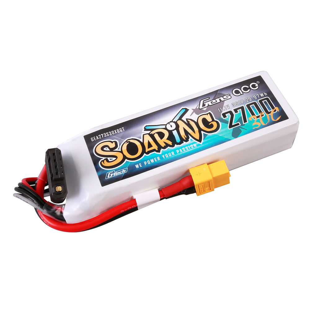 Gens ace G-Tech Soaring 2700 mAh 11,1 V 30 C 3S1P LiPo-Akkupack mit XT60-Stecker