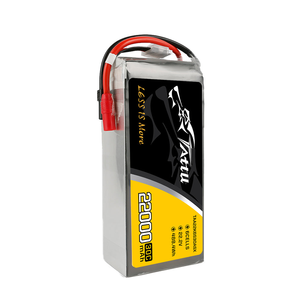 Tattu 22000 mAh 22,2 V 30C 6S1P Lipo-Akkupack mit AS150+XT150-Stecker