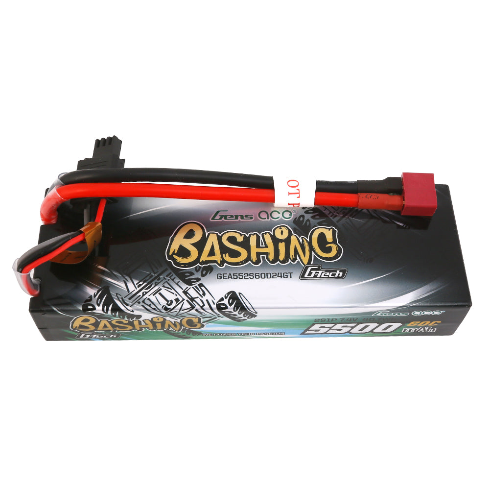 Gens ace G-Tech 5500mAh 7.4V 2S1P 60C car Lipo Battery Pack Hardcase 24# with T Plug Gens ace G-Tech 5500mAh 7.4V 2S1P 60C car Lipo Battery Pack Hardcase 24# with T Plug