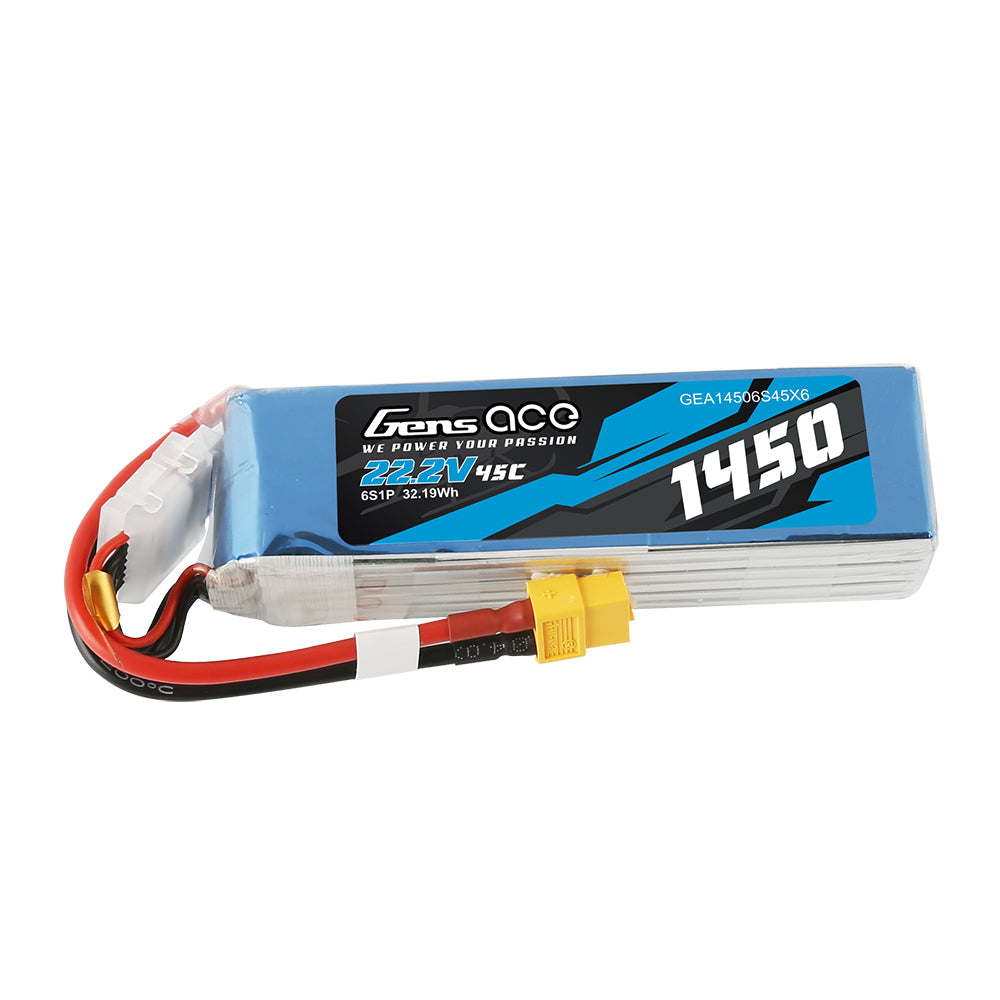 Gens Ace 1450mAh 22,2V 45C 6S1P Lipo-Akkupack