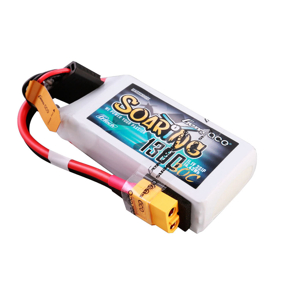 Gens ace G-Tech Soaring 1300 mAh 11,1 V 30C 3S1P Lipo-Akkupack mit XT60-Stecker