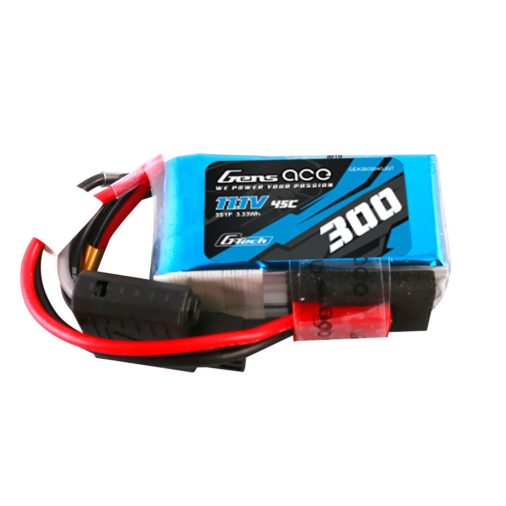 Gens ace G-Tech 300 mAh 11,1 V 45 C 3S1P Lipo-Akkupack mit JST-SYP-Stecker