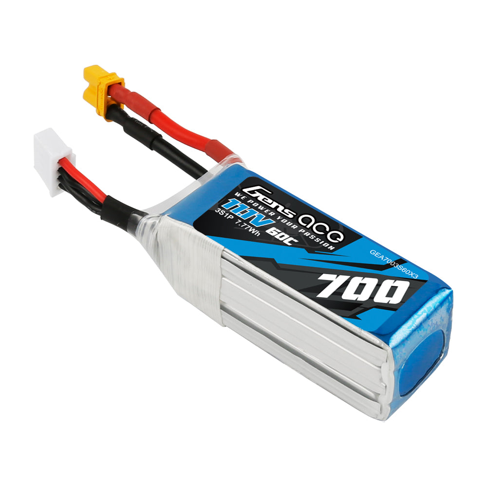 Gens ace 700mAh 11.1V 60C 3S1P Lipo Battery Pack with XT30 for OMPHOBBY M2 &LOGO200