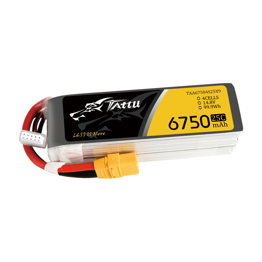 Tattu 6750 mAh 14,8 V 25C 4S1P Lipo-Akku mit XT90