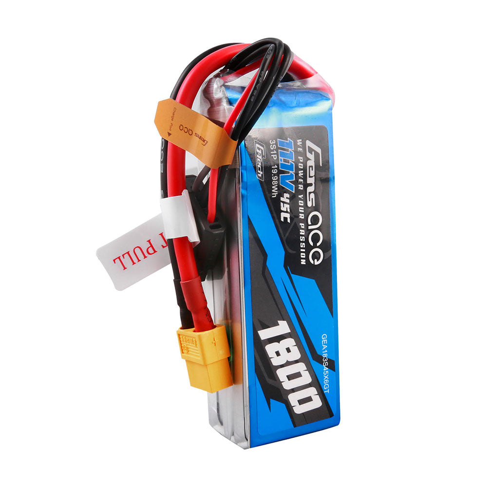 Gens ace G-Tech 1800 mAh 11,1 V 45 C 3S1P Lipo-Akkupack mit XT60-Stecker