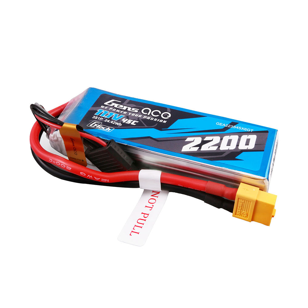 Gens ace G-Tech 2200 mAh 11,1 V 45 C 3S1P Lipo-Akkupack mit XT60-Stecker