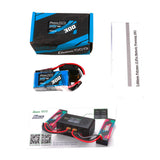 Gens ace G-Tech 300mAh 11.1V 45C 3S1P Lipo Battery Pack with JST-SYP Plug