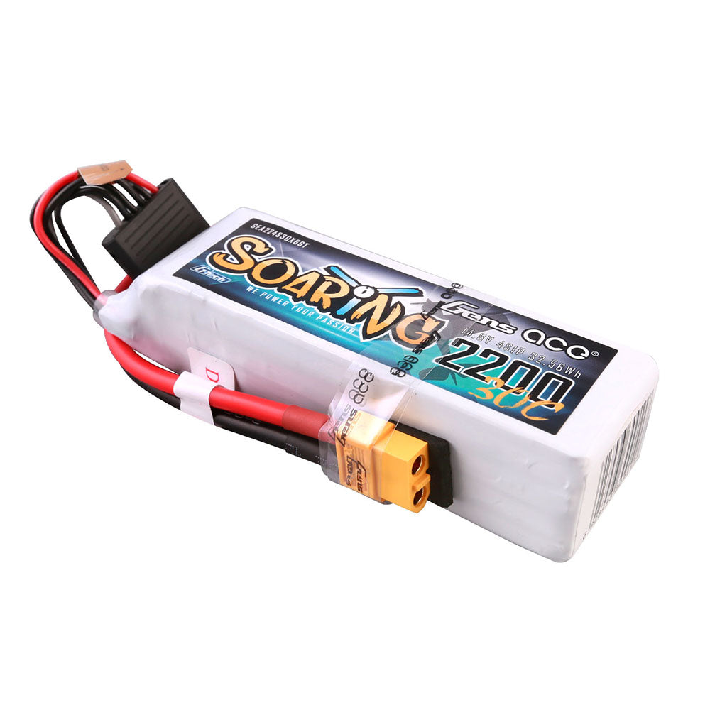 Gens ace G-Tech Soaring 2200 mAh 14,8 V 30C 4S1P Lipo-Akkupack mit XT60-Stecker