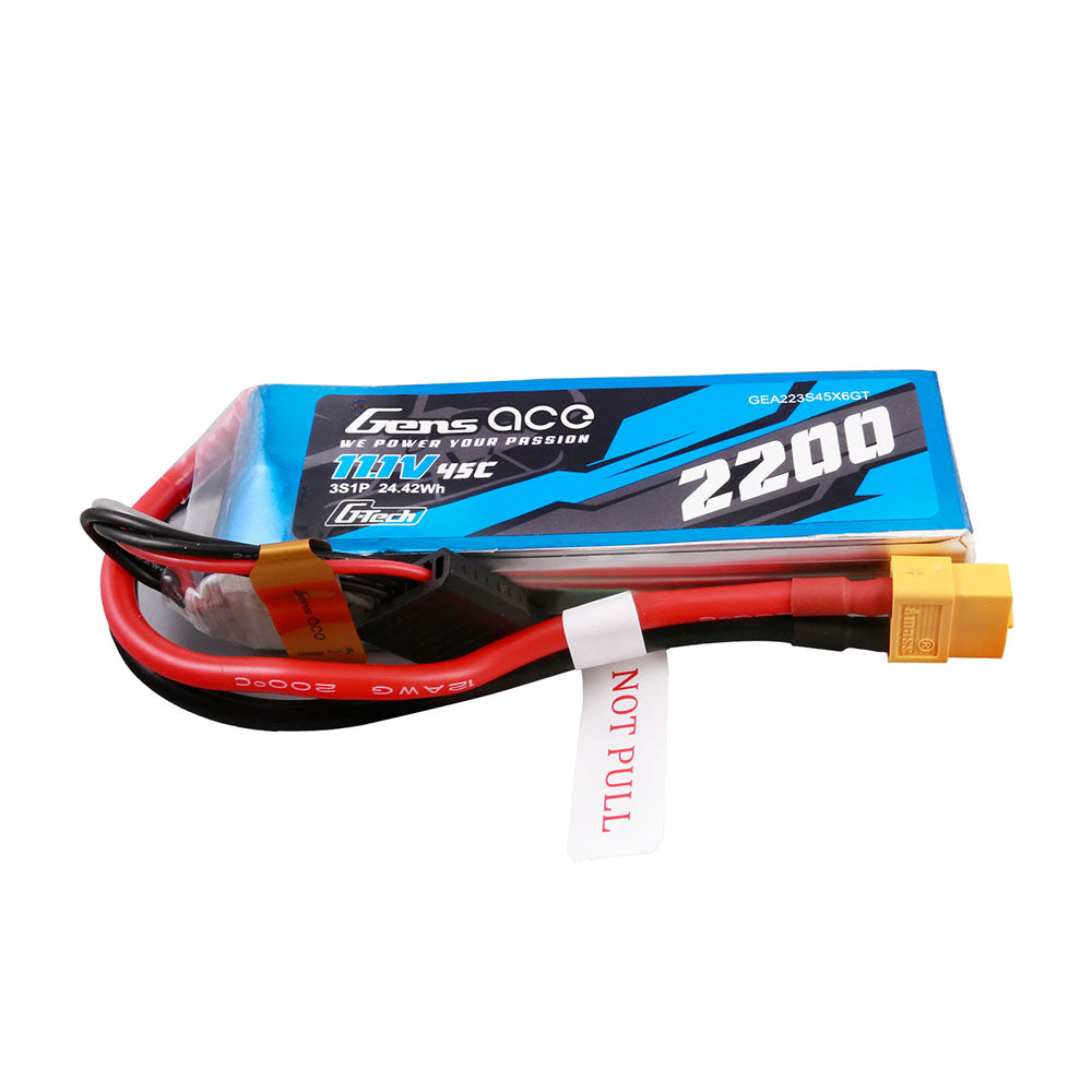 Gens ace G-Tech 2200 mAh 11,1 V 45 C 3S1P Lipo-Akkupack mit XT60-Stecker