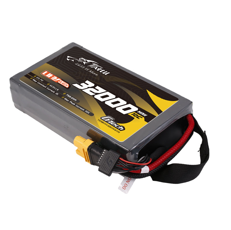 Tattu 32000mAh 6S 10C UHV 23.7V LiPo Battery with XT90S-F plug