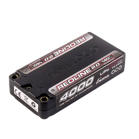 Gens ace Redline 2.0 4000mAh 2S 140C Shorty Lipo Battery