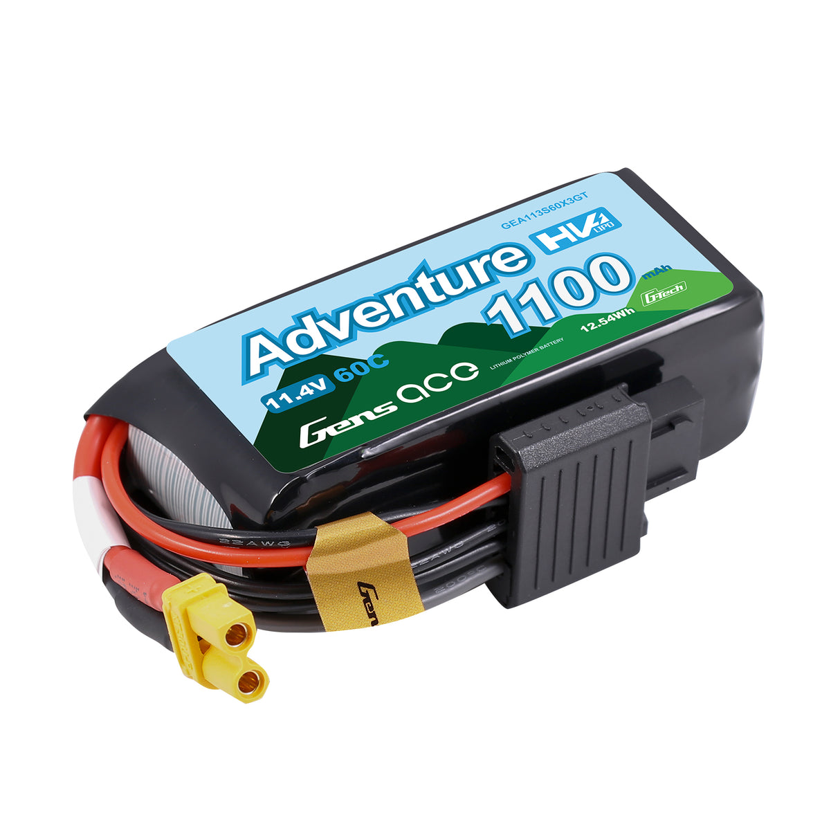 Gens ace Adventure G-Tech 1100mAh 3S1P 11.4V 60C High Voltage Lipo Battery XT30