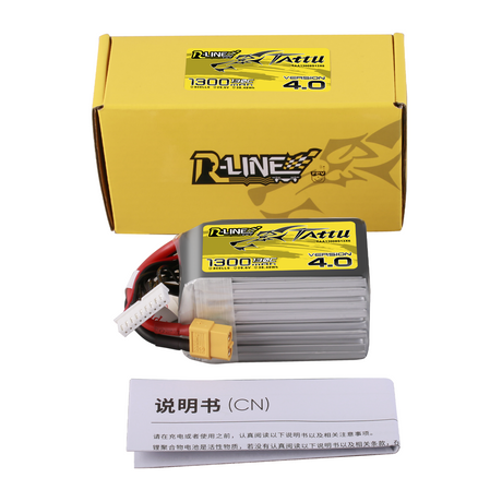 Tattu R-Line Version 4.0 1300 mAh 29,6 V 130C 8S1P Lipo-Akkupack mit XT60-Stecker