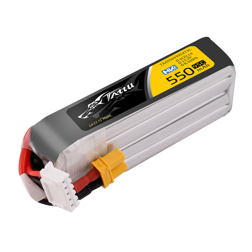 Tattu 550mAh 4S 95C 15.2V HV Lipo Battery with XT30 Plug