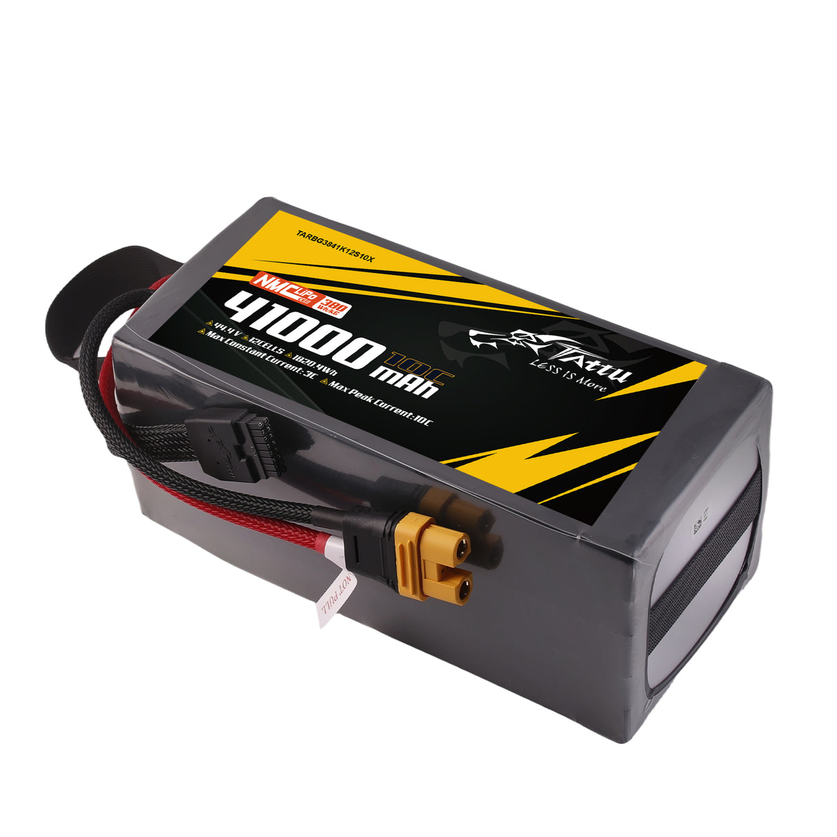 Tattu Semi-solid State 380Wh/kg 41000mAh 10C 44.4V 12S1P Lipo Battery Pack with AS150U-F plug