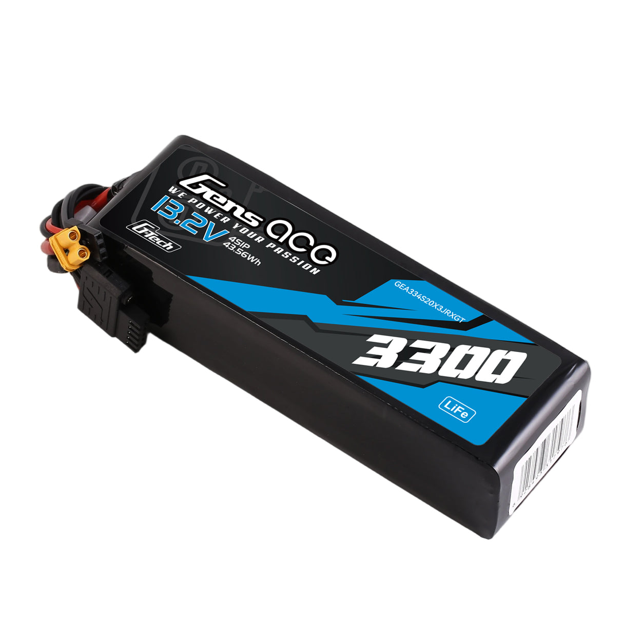 Gens ace Mini G-Tech 3300mAh 13.2V 4S 20C Li-Fe Battery with XT30 for Receiver