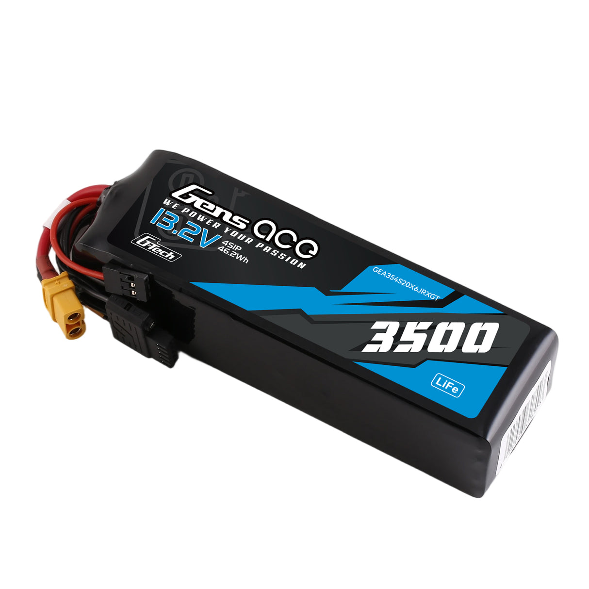 Gens ace Mini G-Tech 3500mAh  13.2V  4S1P 20C Li-Fe Battery Pack for Receiver