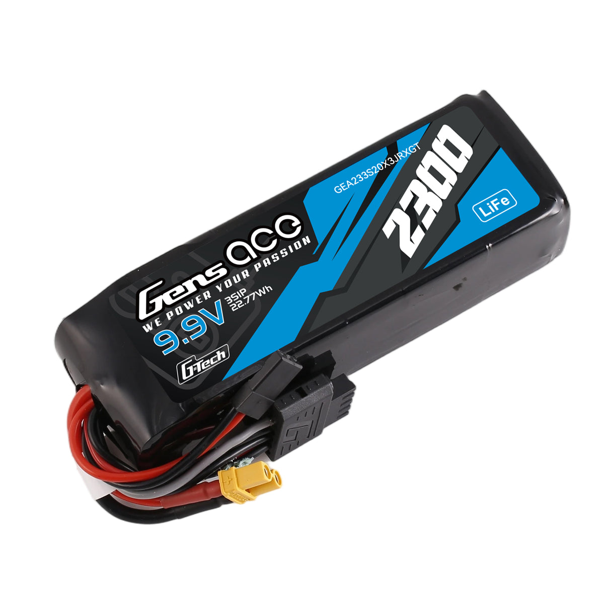 Gens ace Mini G-Tech 2300mAh 9.9V 3S 20C Li-Fe Battery with XT30 for Receiver
