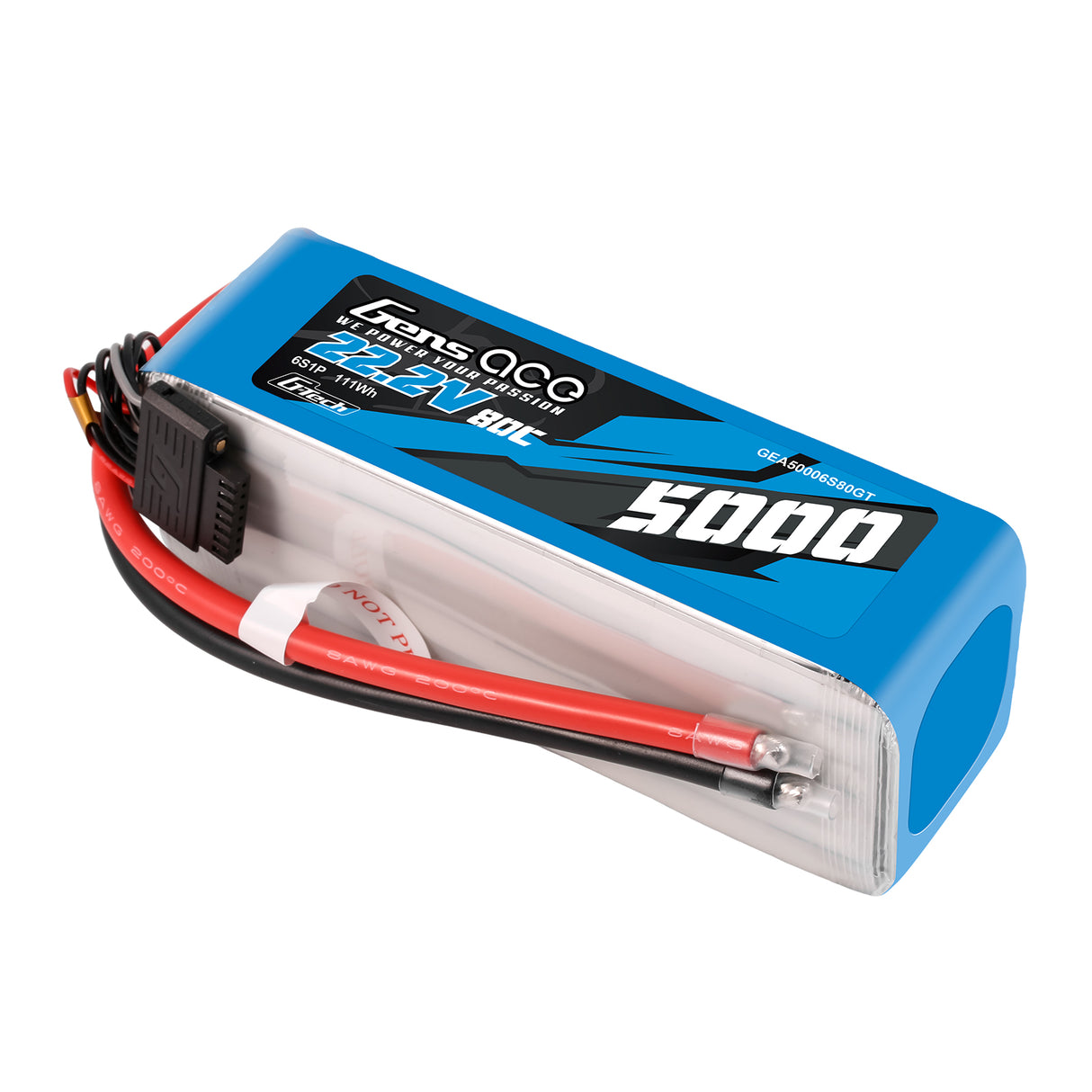Gens Ace G-Tech 5000mAh 22.2V 80C 6S1P Heli Lipo Battery(F5B)