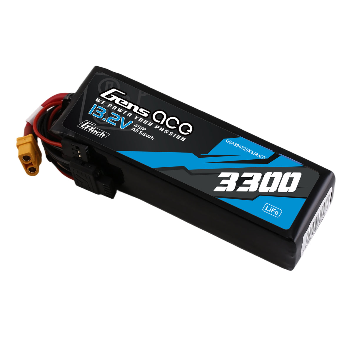 Gens ace Mini G-Tech 3300mAh 13.2V 4S 20C Li-Fe Battery with XT30 for Receiver