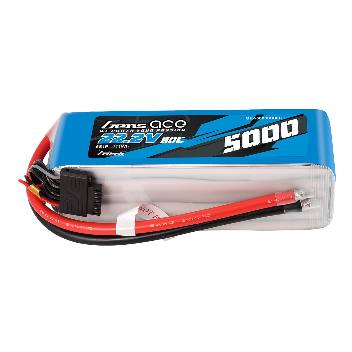 Gens Ace G-Tech 5000mAh 22.2V 80C 6S1P Heli Lipo Battery(F5B)