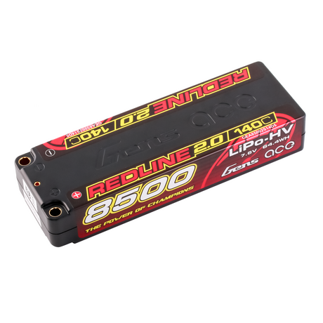 Gens ace Redline 2.0 Series 8500mAh 2S 7.6V 140C HardCase HV Lipo Battery Pack with Hardcase 58#