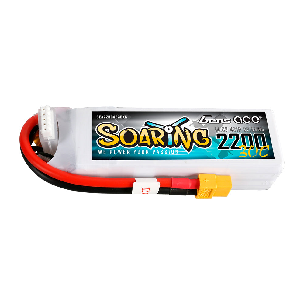 Gens ace Soaring 2200 mAh 14,8 V 30C 4S1P Lipo-Akkupack mit XT60-Stecker