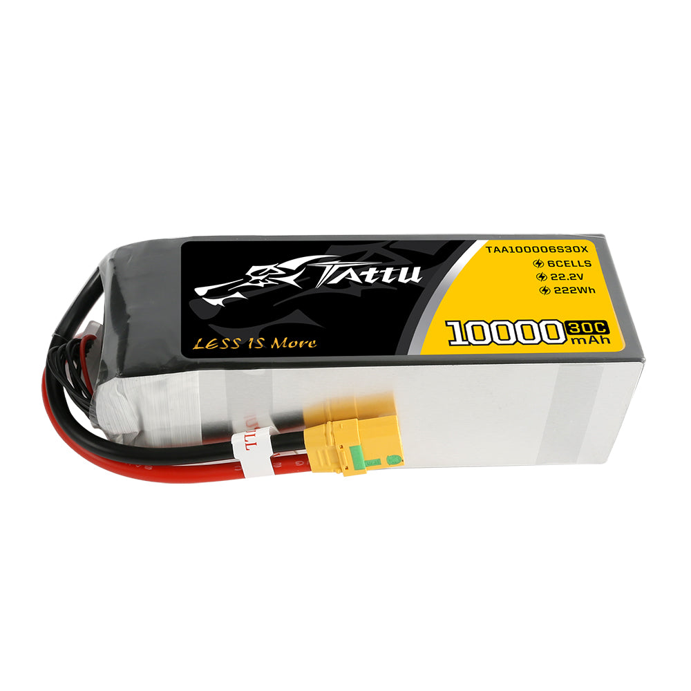 Tattu 10000 MAH 22,2 V 30C 6S1P Lipo-Akkupack mit XT90-Zündkerze