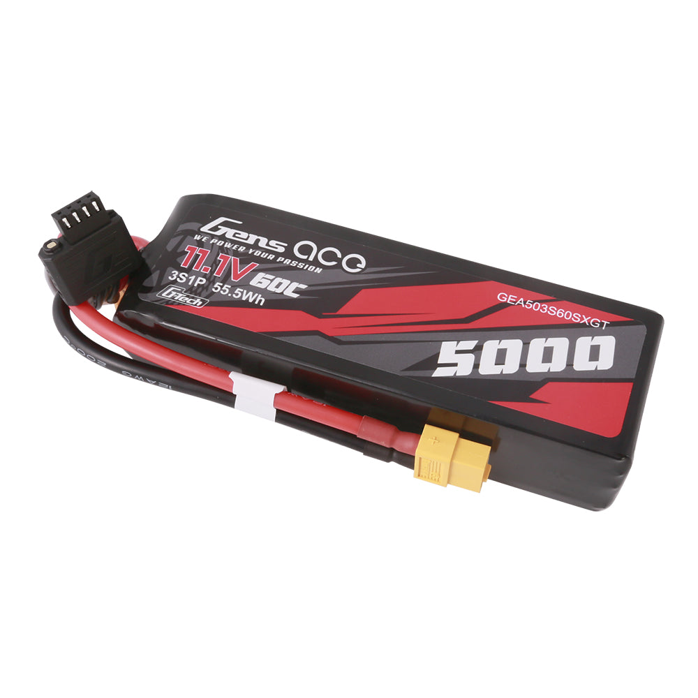 Gens ace G-Tech 5000 mAh 11,1 V 60 C 3S1P Short-Size Lipo mit XT60-Stecker