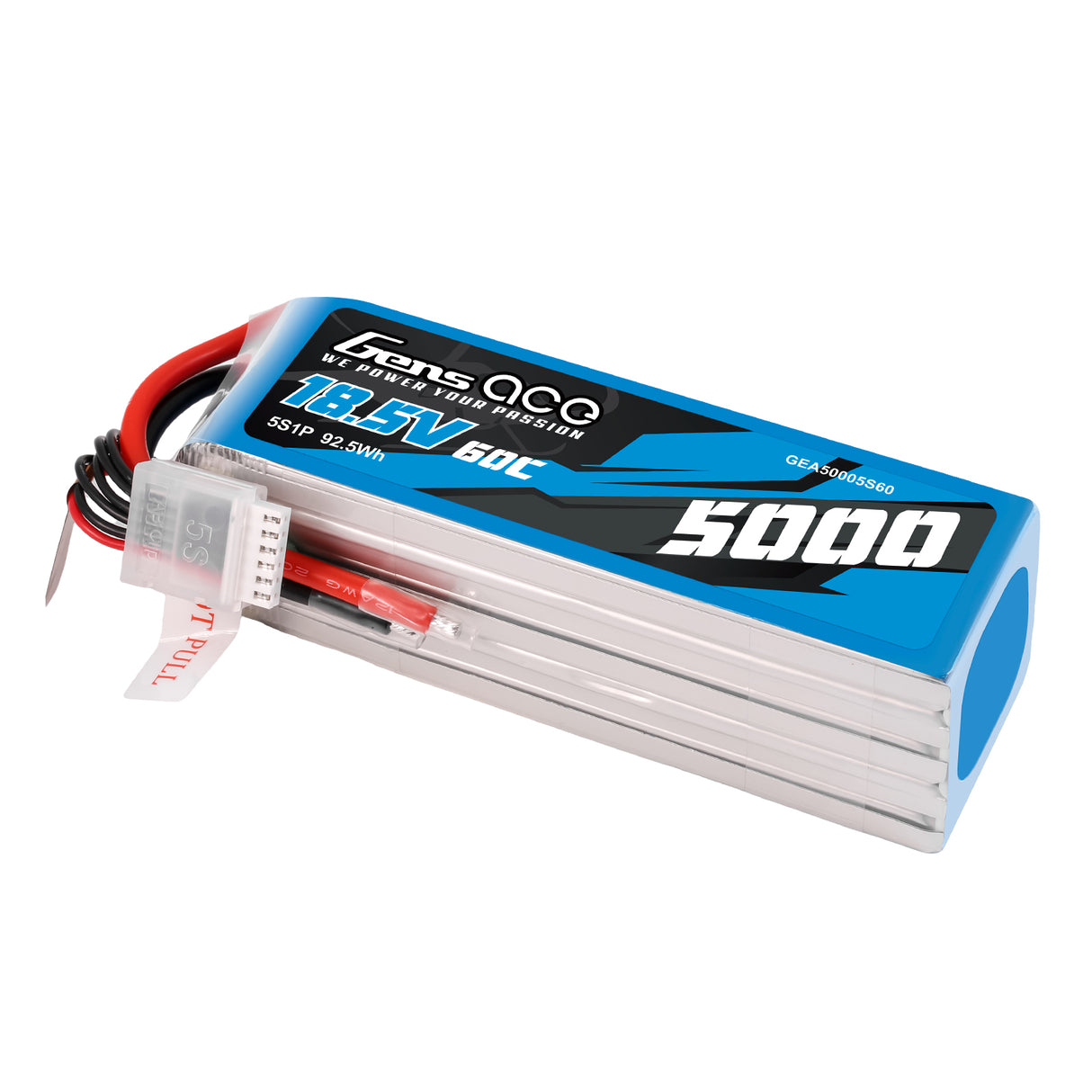 Gens ace 5000mAh 18.5V 60C 5S1P Lipo Battery Pack （F3A）