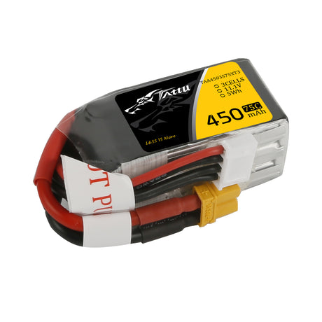 Tattu 450 mAh 3S1P 11,1 V 75 C Lipo-Akkupack mit XT30