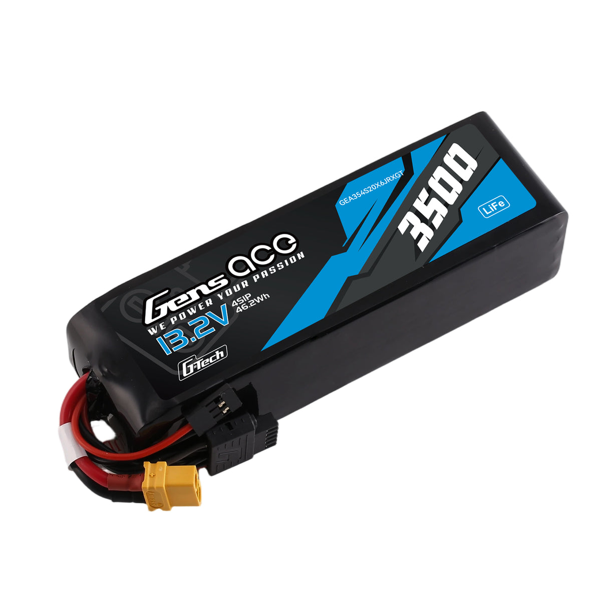 Gens ace Mini G-Tech 3500mAh  13.2V  4S1P 20C Li-Fe Battery Pack for Receiver