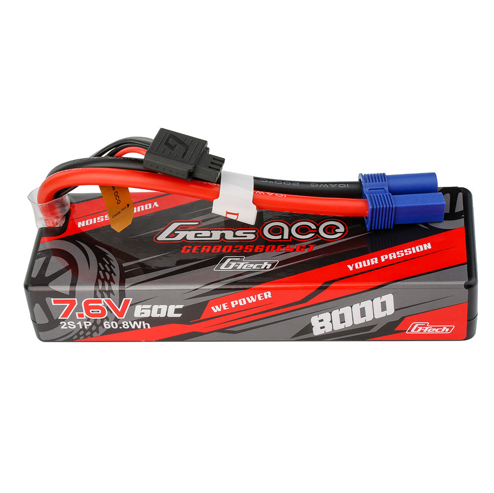 G-RAP【SHAG G】 Gens ace G-Tech 8000mAh 2S1P 7.6V 60C High Voltage Lipo Battery